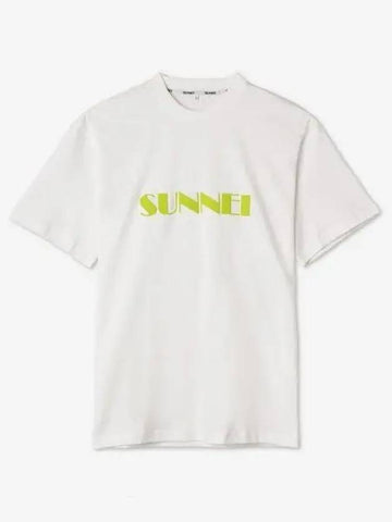 Logo Print Short Sleeve T Shirt White CRTWXTOP008JER012T017 - SUNNEI - BALAAN 1