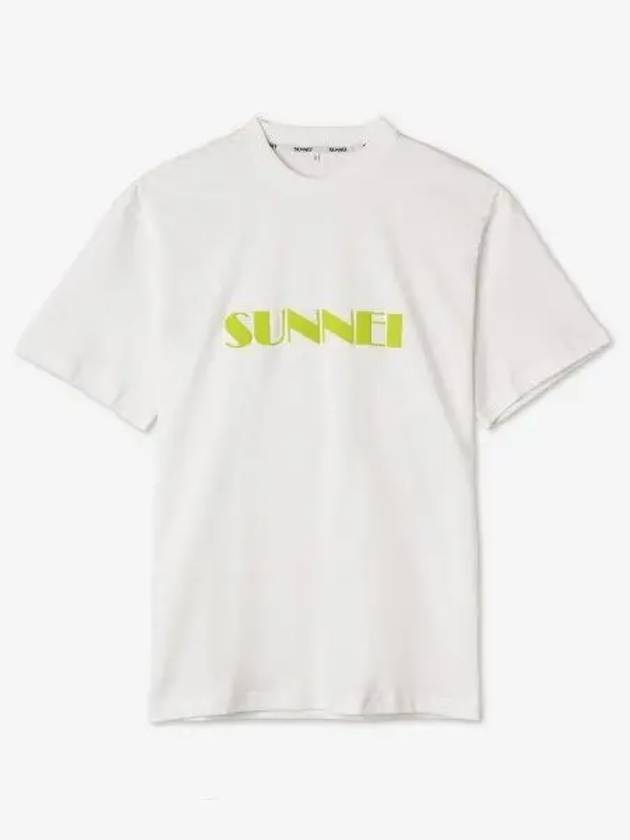 Logo Print Short Sleeve T Shirt White CRTWXTOP008JER012T017 - SUNNEI - BALAAN 1