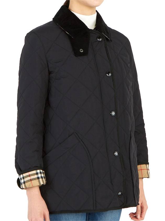 Diamond Quilted Thermoregulated Barn Jacket Black - BURBERRY - BALAAN 7