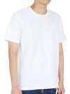 Men's Center Back Striped Short Sleeve T-Shirt White - THOM BROWNE - BALAAN 5