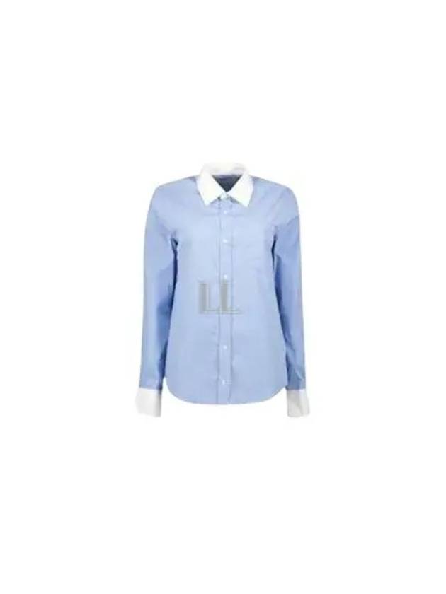 Classic Poplin Long Sleeve Shirt Blue - AMI - BALAAN 2