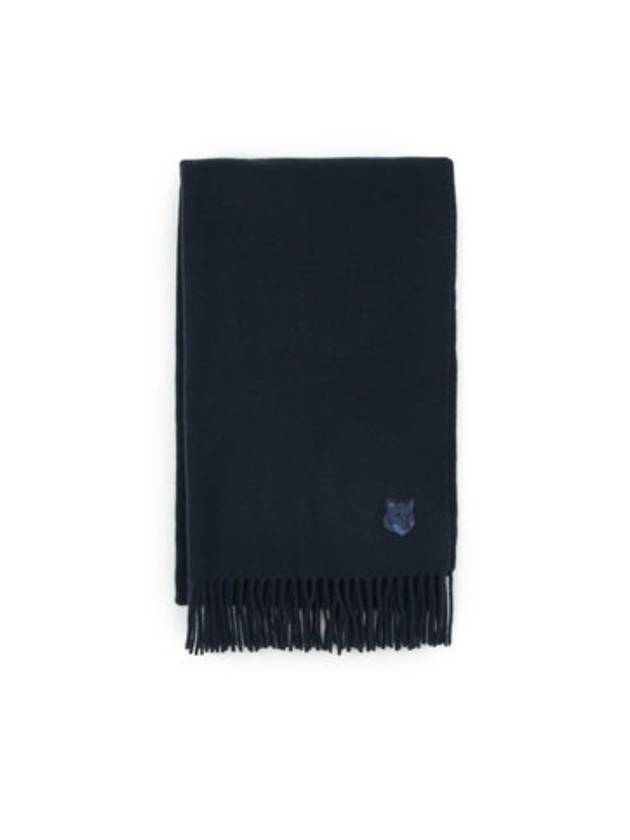 Wool Fox Head Muffler Navy - MAISON KITSUNE - BALAAN 1