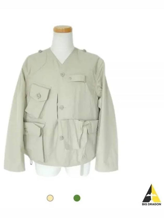 South2 West8 Nami Seopal Multi Pocket Button Jacket Beige Charcoal KP770 - SOUTH2 WEST8 - BALAAN 1