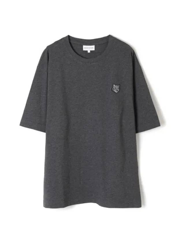 TONAL FOX HEAD PATCH OVERSIZE TEE SHIRT LM00107KJ0119 H170 Foxhead patch oversized t-shirt - MAISON KITSUNE - BALAAN 1