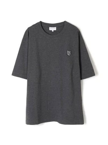 Bold Fox Head Patch Oversized Short Sleeve T-Shirt Grey - MAISON KITSUNE - BALAAN 1