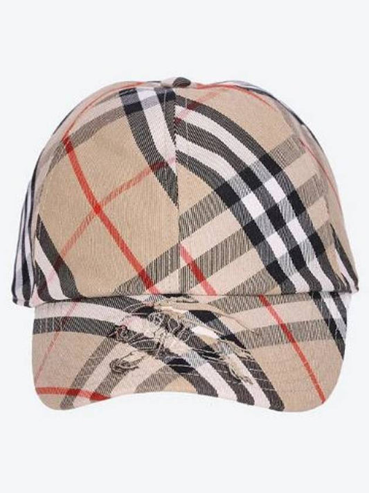 Vintage Check Base Ball Cap Beige - BURBERRY - BALAAN 2