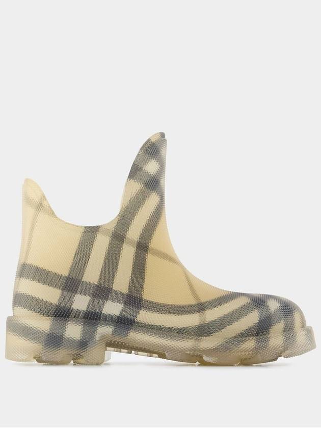 Marsh Low Ankle Boots - Burberry - Synthetic - Beige - BURBERRY - BALAAN 1