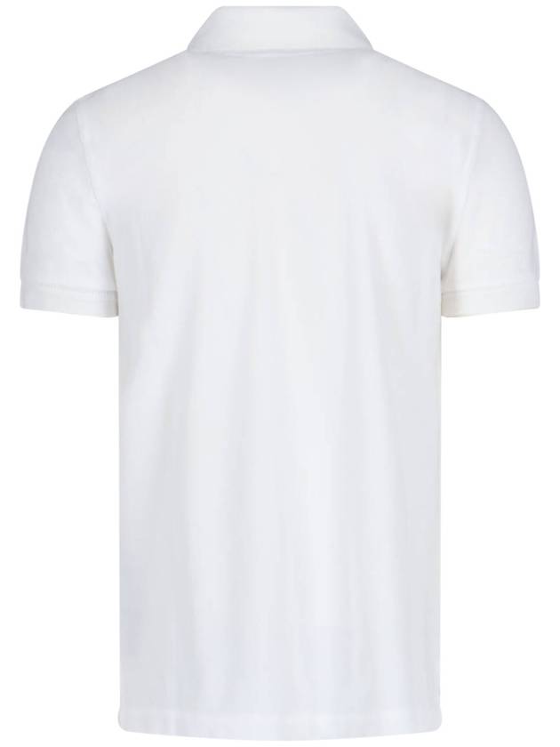 Short Sleeve Polo Shirt White - TOM FORD - BALAAN 3