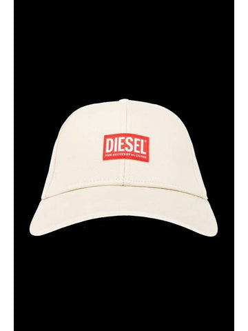 Corry Jacq Wash Logo Patch Base Ball Cap White - DIESEL - BALAAN 1