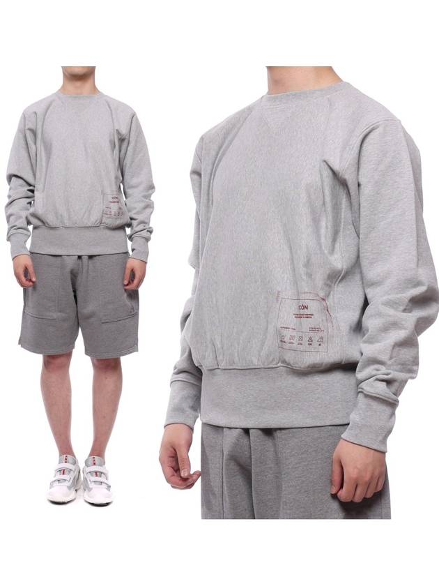 Tab Printing Cotton Sweatshirt Grey - MAISON MARGIELA - BALAAN 2