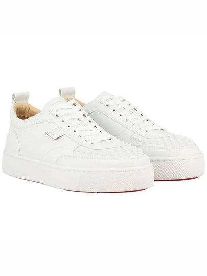 Happyrui Spikes Leather Low Top Sneakers White - CHRISTIAN LOUBOUTIN - BALAAN 2