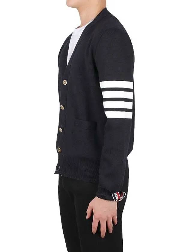 Milano Stitch 4 Bar Cardigan Navy - THOM BROWNE - BALAAN 4