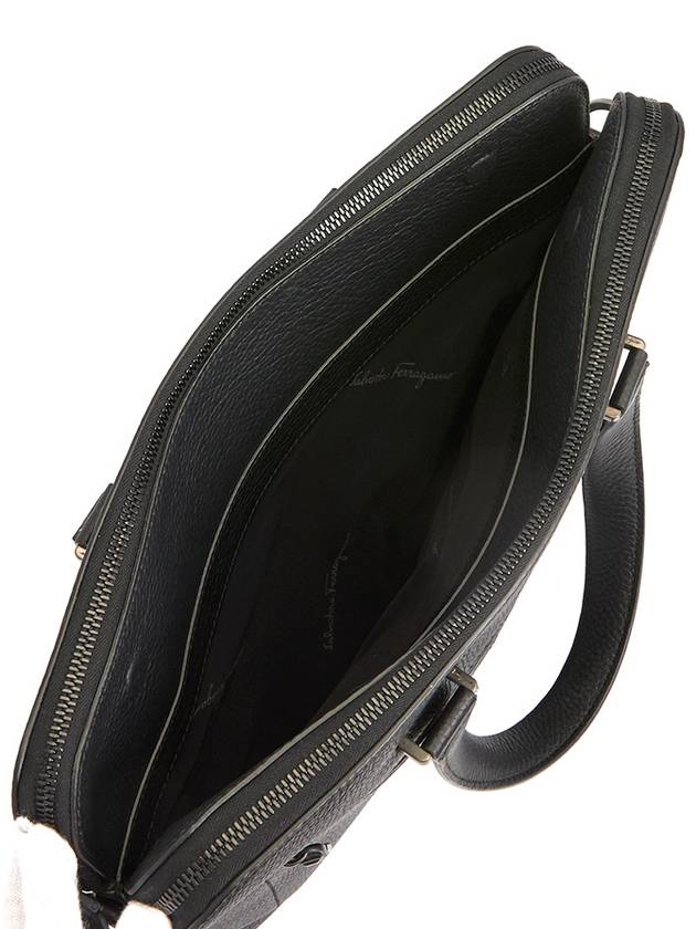 Double Pocket Zipper Briefcase Black - SALVATORE FERRAGAMO - BALAAN 8