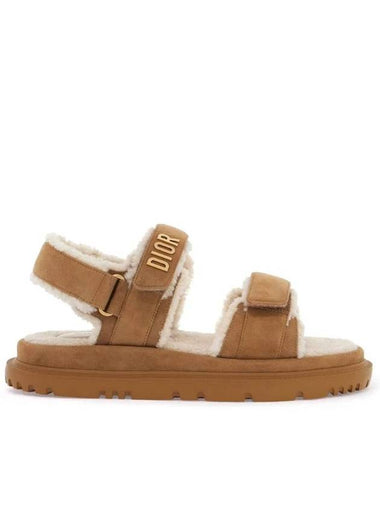 Dioract Suede Calfskin Sandal Beige - DIOR - BALAAN 1