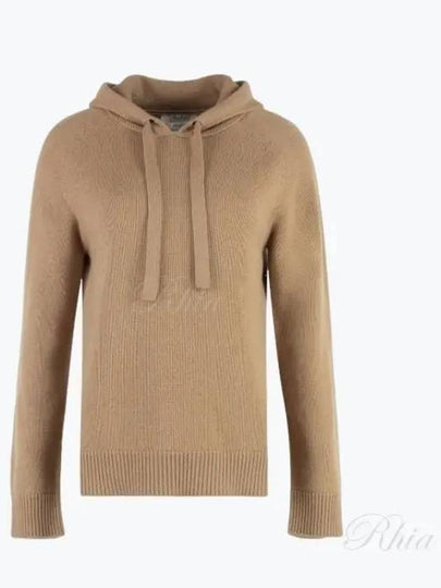 Virgola Cashmere Hooded Knit Top Brown - MAX MARA - BALAAN 2