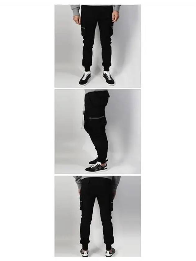 Mastodon Cargo Cotton Track Pants Black - RICK OWENS - BALAAN 3