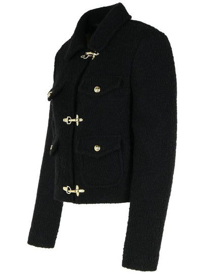 Fay Black Wool Blend Jacket - FAY - BALAAN 2