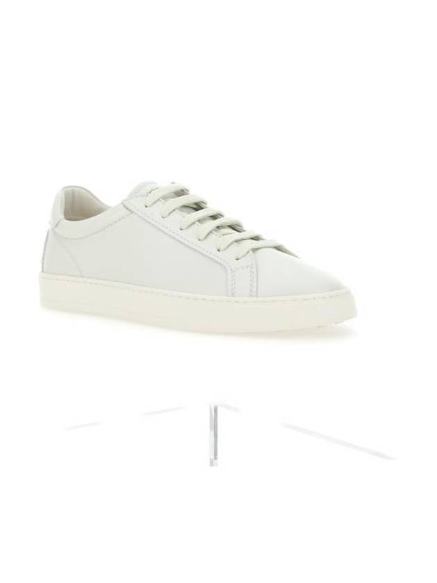 Men's Lace Up Leather Low Top Sneakers Milk White - TOD'S - BALAAN 2