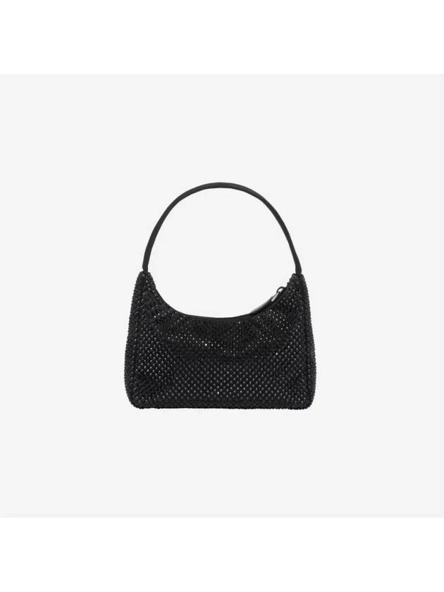 Crystal Satin Mini Bag Black - PRADA - BALAAN 3