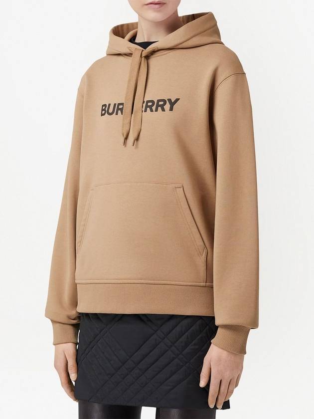 Logo Print Hoodie Brown - BURBERRY - BALAAN 2