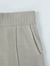 Pin Tuck Wide Knit Pants Khaki Beige 3Colors - CALLAITE - BALAAN 4