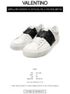 19FW SW0S0A01 LTU A01 Rockstud Hidden Sneakers White Black Women’s Shoes TR - VALENTINO - BALAAN 2