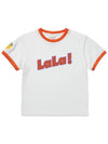 Lala Two-Tone Short Sleeve T-Shirt Blue White - LALA SMILE - BALAAN 4