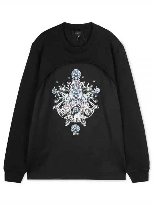 Men s Jewelry Print Black Sweatshirt 7315 651 001 1156747 - GIVENCHY - BALAAN 1