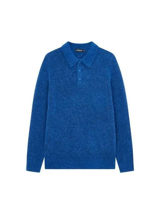 Men Collection Hayden Hairy Polo Knit Blue 270555 - J.LINDEBERG - BALAAN 1