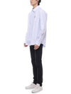 Contour Fox Head Casual Long Sleeve Shirt Blue - MAISON KITSUNE - BALAAN 5