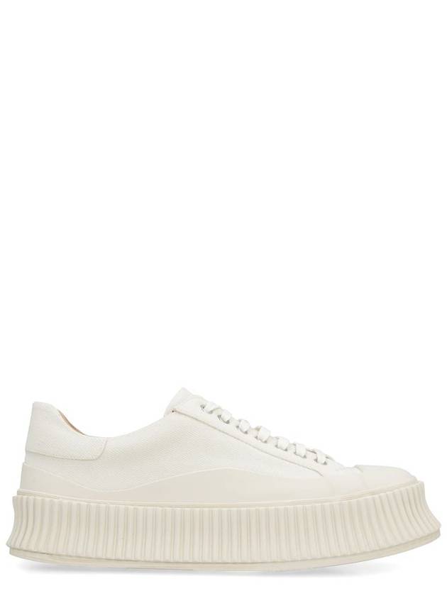 Canvas Platform Low Top Sneakers White - JIL SANDER - BALAAN 2