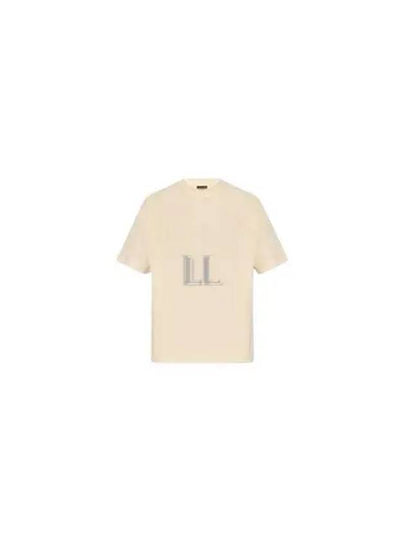 Le Typo Cotton Short Sleeve T-shirt Light Beige - JACQUEMUS - BALAAN 2