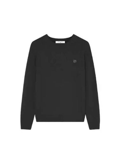 Fox Head Patch Regular Knit Top Black - MAISON KITSUNE - BALAAN 2