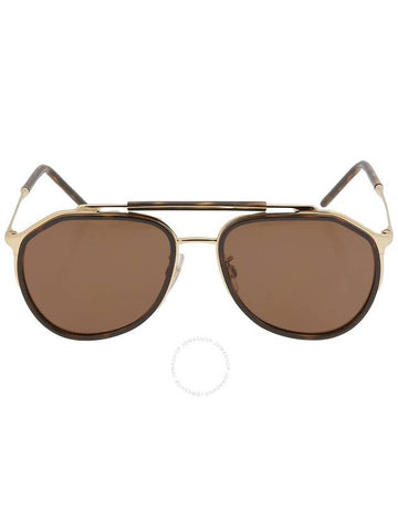 Dolce & Gabbana Dark Brown Pilot Men's Sunglasses DG2277 02/73 57 - DOLCE&GABBANA - BALAAN 1