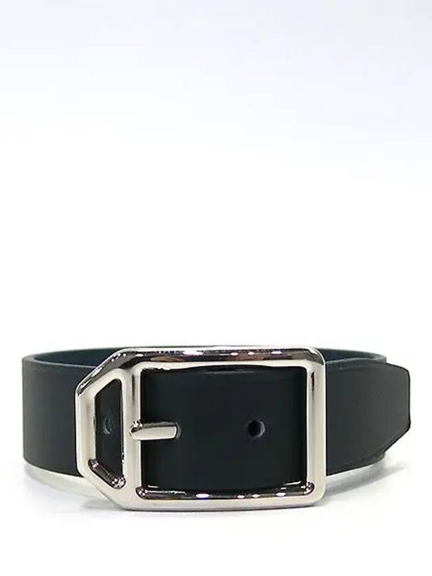 Black leather Paddock grand bracelet - HERMES - BALAAN 1