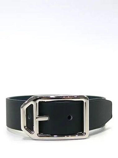 Black leather Paddock grand bracelet - HERMES - BALAAN 1