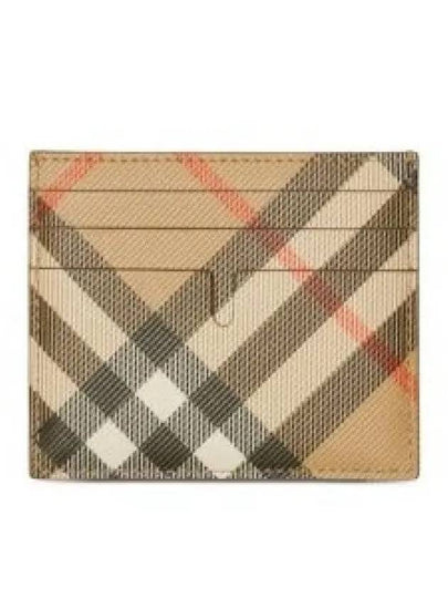 Check Card Wallet Beige - BURBERRY - BALAAN 2