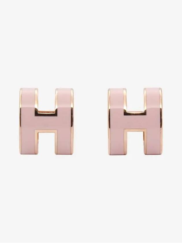 Mini Pop H Earrings Rose Gold - HERMES - BALAAN 3