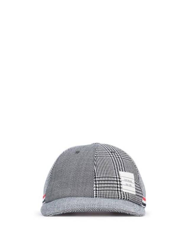 Prince Of Wales Wool Ball Cap Black White - THOM BROWNE - BALAAN 2