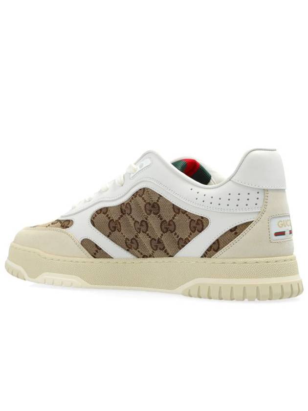 Men's Reweb Original GG Canvas Low Top Sneakers Beige White - GUCCI - BALAAN 6