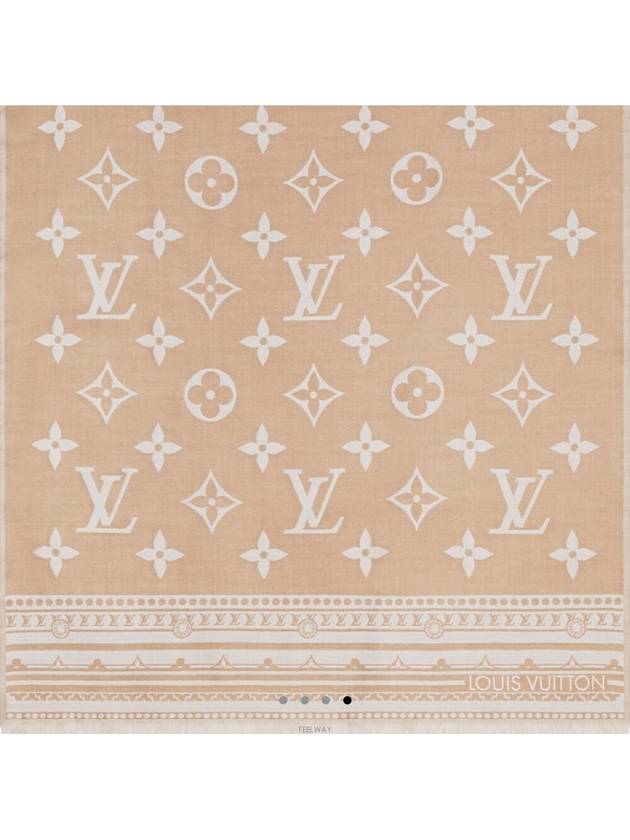 Amazingram Scarf Beige - LOUIS VUITTON - BALAAN 5