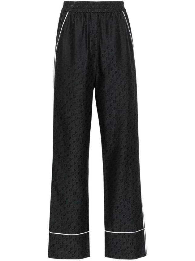 logo jacquard straight pants OWCA186C99FAB0011000 - OFF WHITE - BALAAN 1