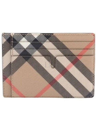 Check Card Wallet Beige - BURBERRY - BALAAN 2