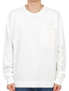 Men's Pocket Crew Neck Cotton Sweatshirt White - TEN C - BALAAN 4