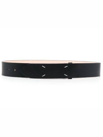 Four Stitch Grain Leather Belt Black - MAISON MARGIELA - BALAAN 2