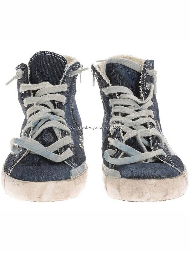 Francie Denim High Top Sneakers Blue - GOLDEN GOOSE - BALAAN 3