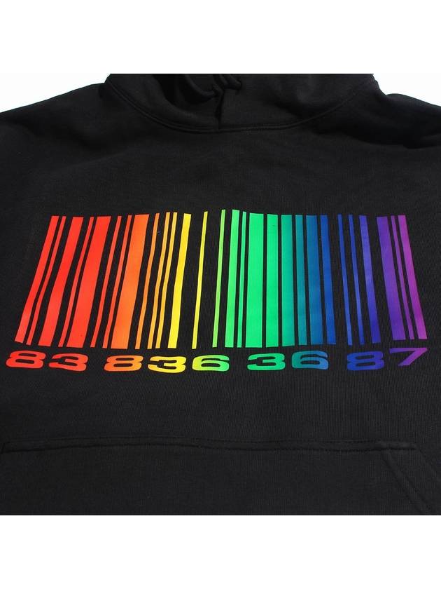 Rainbow Big Barcode Print Hoodie Black - VETEMENTS - BALAAN 4