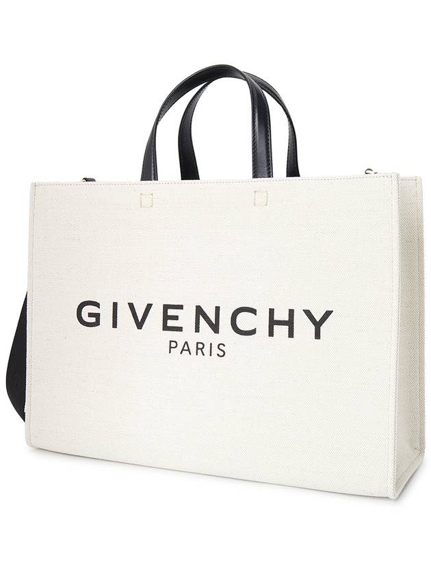 G Logo Canvas Medium Tote Bag Beige - GIVENCHY - BALAAN 3