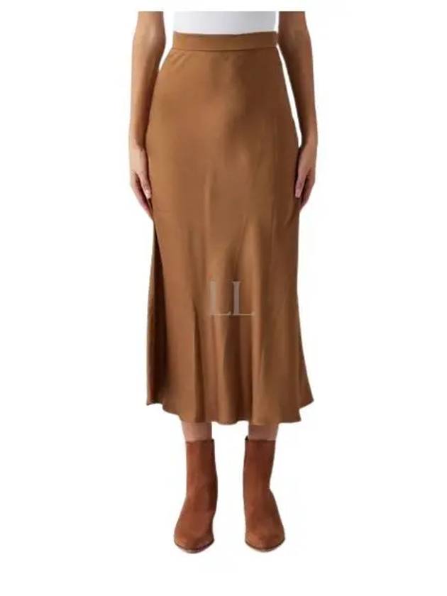 Women's Zurlo Envers Satin A Line Skirt Brown - MAX MARA - BALAAN 2