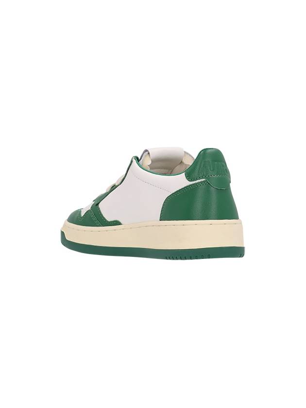 Women's Medalist Green Tab Leather Low Top Sneakers White - AUTRY - BALAAN 4